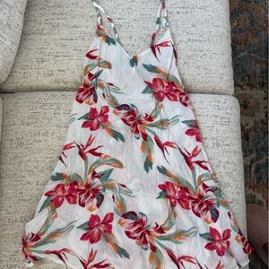 Roxy Floral Dress - White and Red